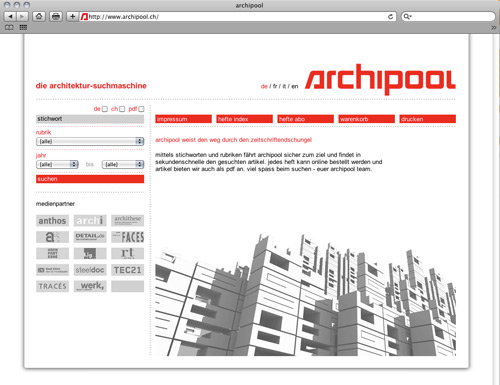 Archipool website