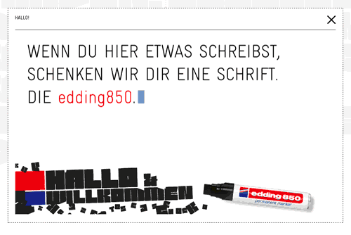 Edding 850 font Edding 850 font